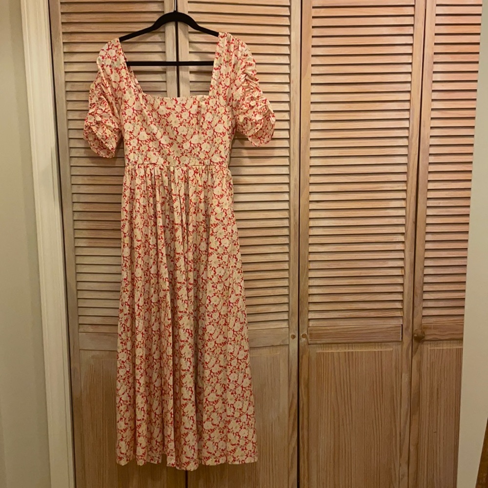 Free people red floral dress
